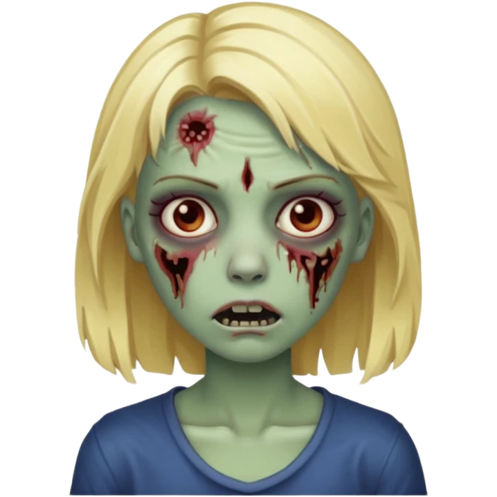 girl zombie with blonde hair emoji