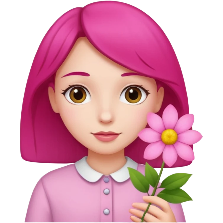 Girl with two hands in front emoji