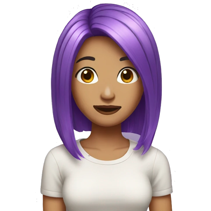 bob purple hair emoji