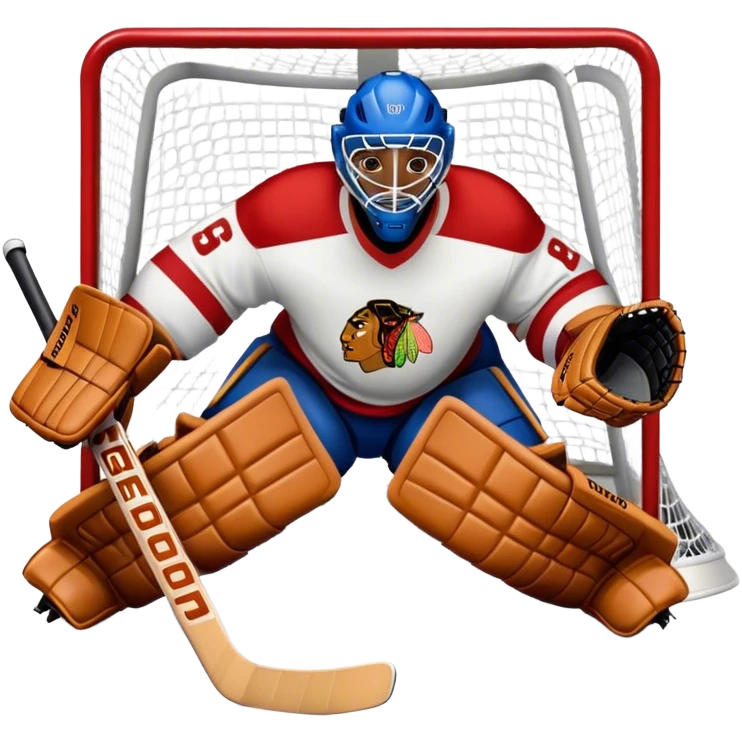 Hockey goalie making a glove save emoji