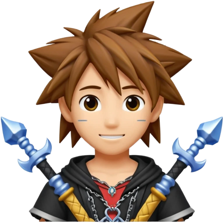 sora de kingdom hearts qui est souriant emoji