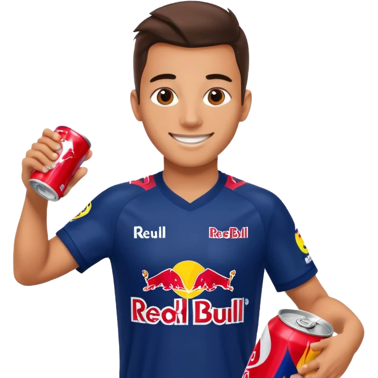 Red bull energy drink imogi for soccer players emoji
