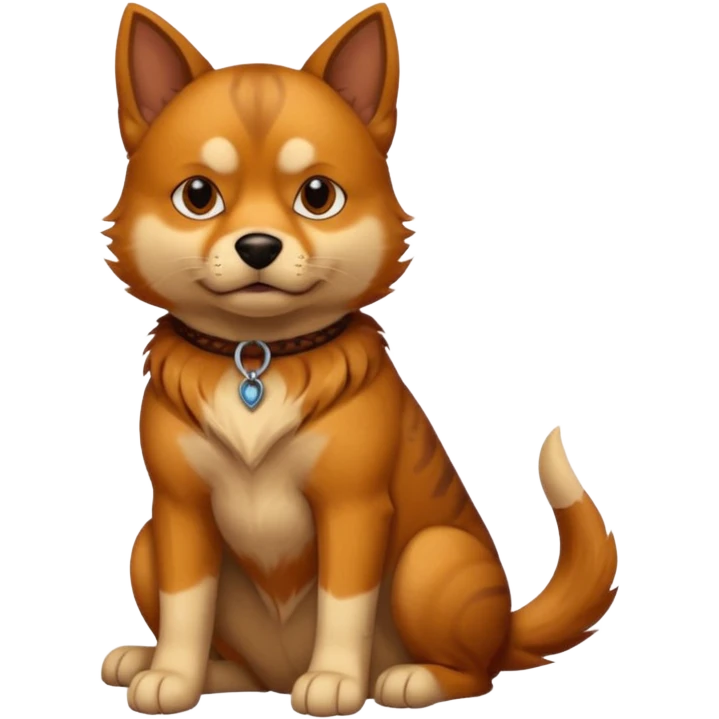 a dog in a hellcat emoji