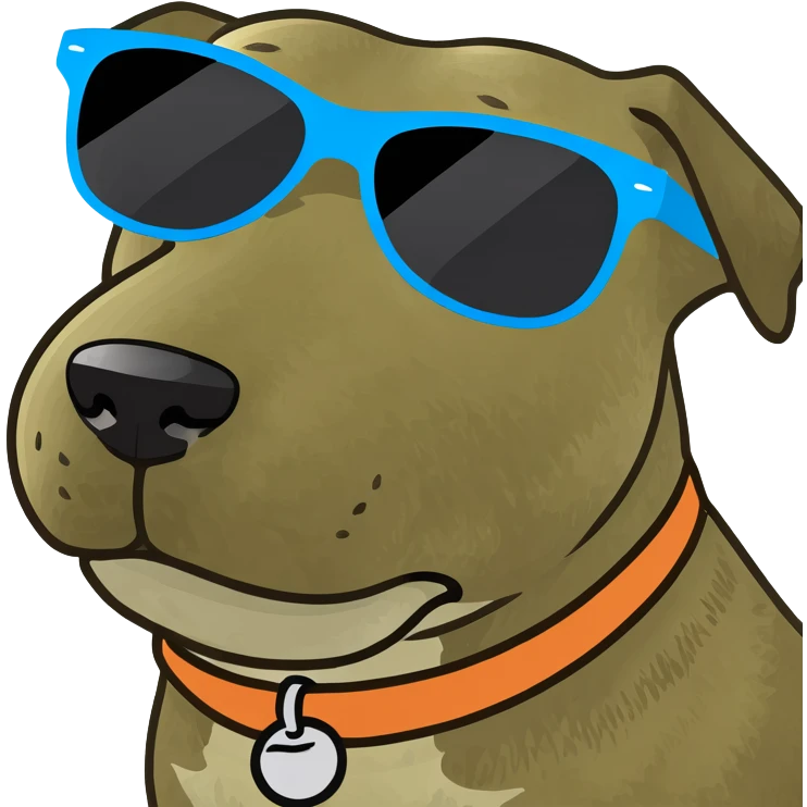 Dog with sunglasses  emoji