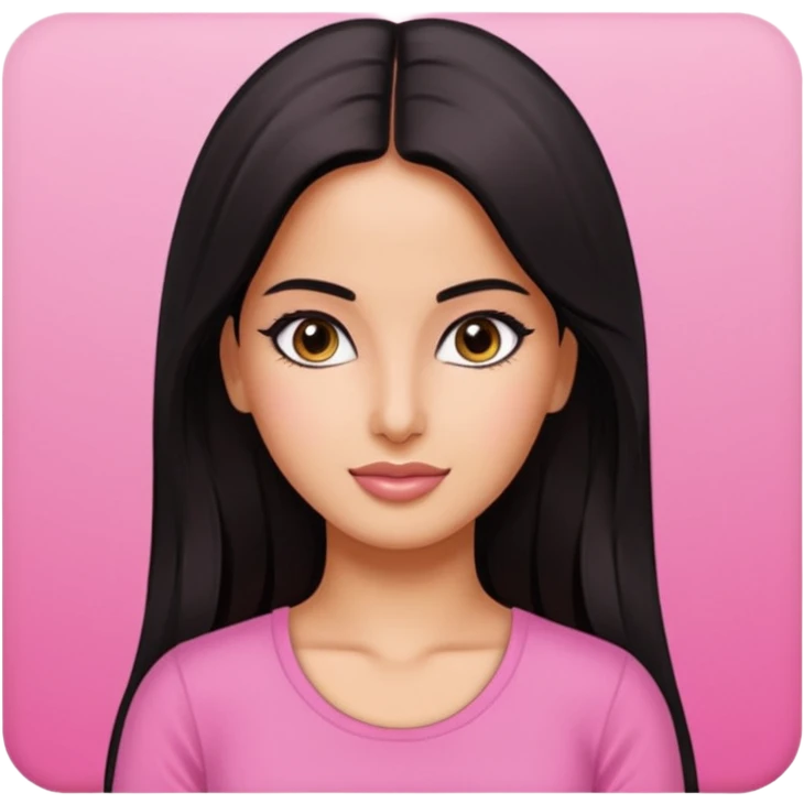ipretty bratz emoji of katrina kaif wearing a pink top emoji