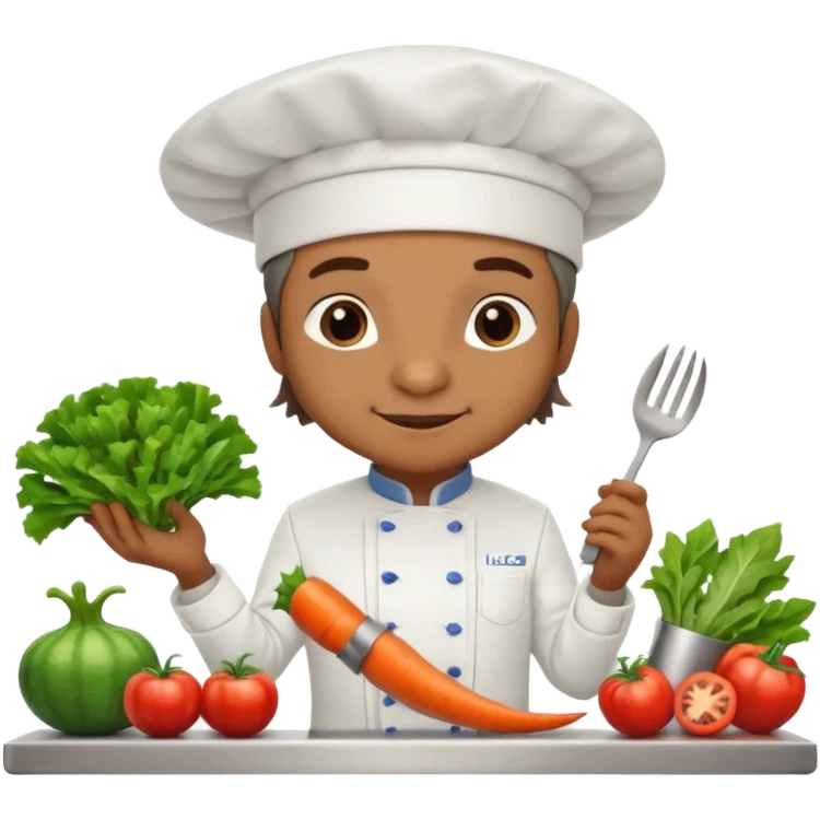 iguana chef with kitchen counter emoji