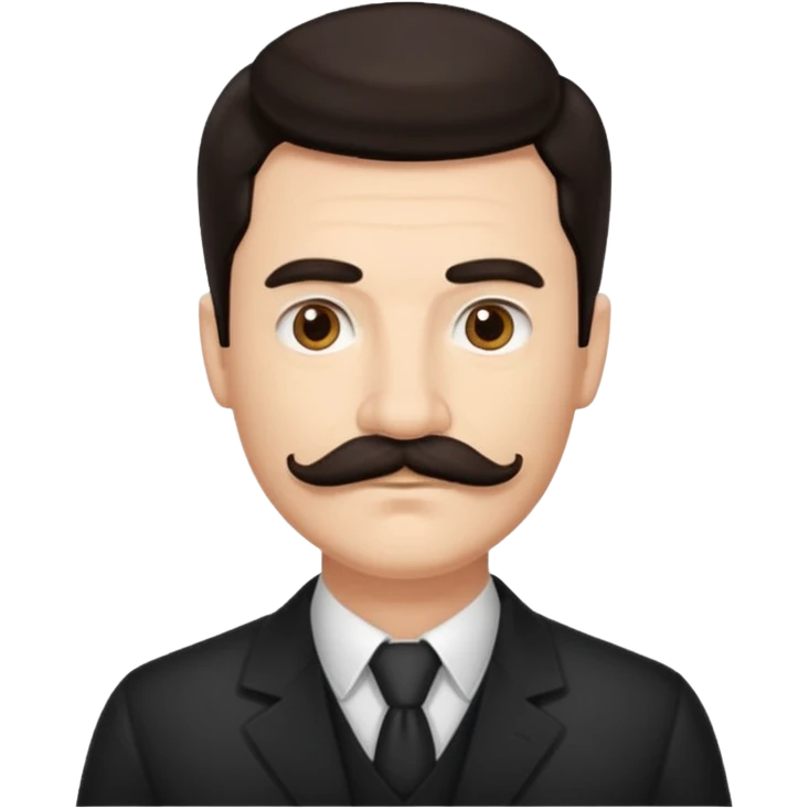 dark hair mustachio father emoji