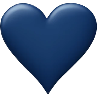 Navy blue heart emoji