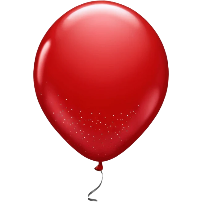 red glitter baloon emoji