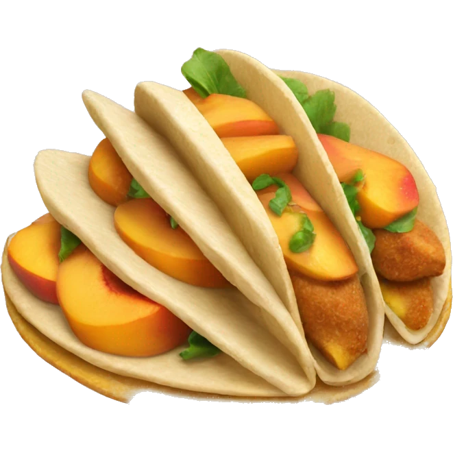 Peach tacos emoji