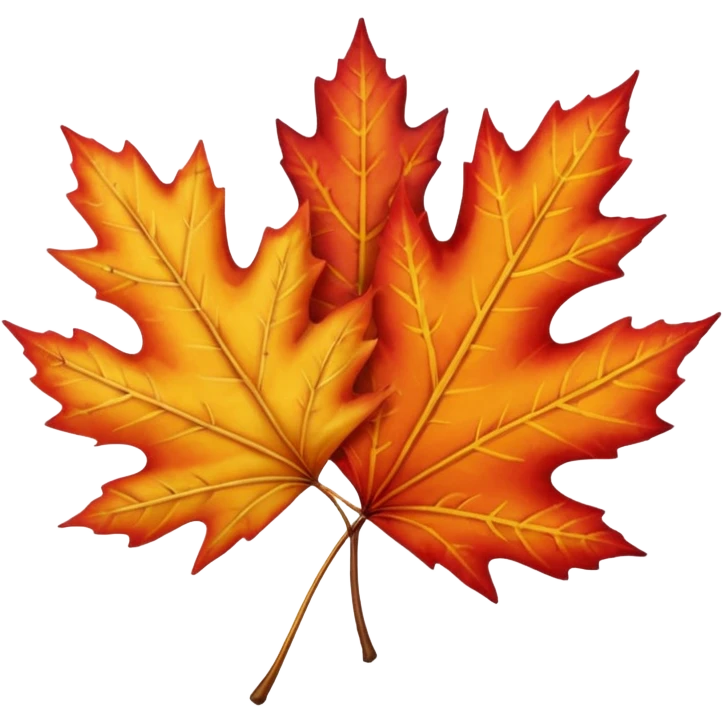 autumn leaves, white background emoji
