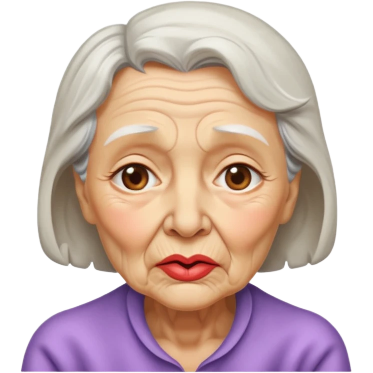 old woma a kiss emoji