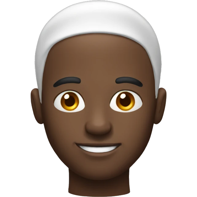 Bald head black guy baking emoji
