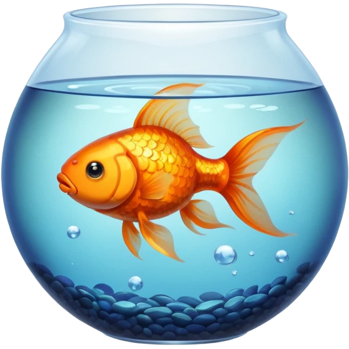 Goldfish in a fish bowl emoji