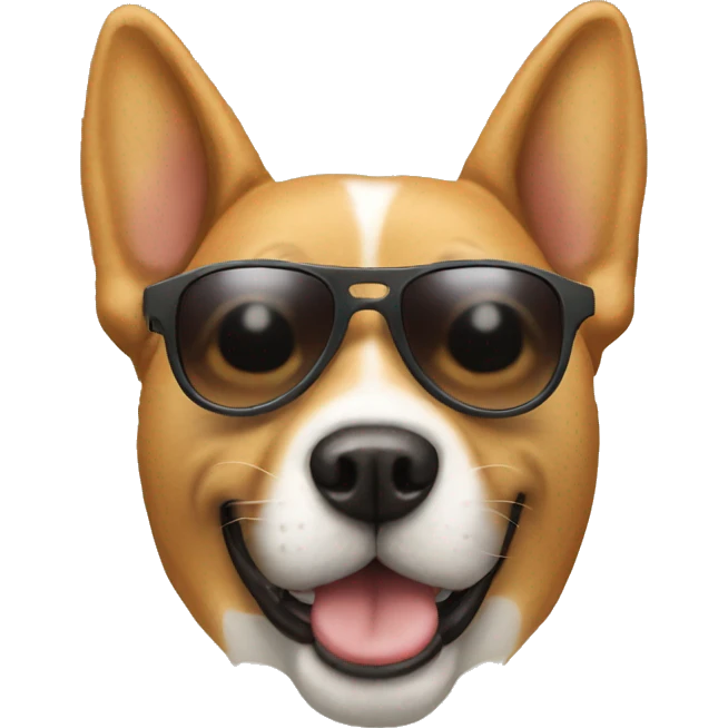 Dog with sunglasses emoji