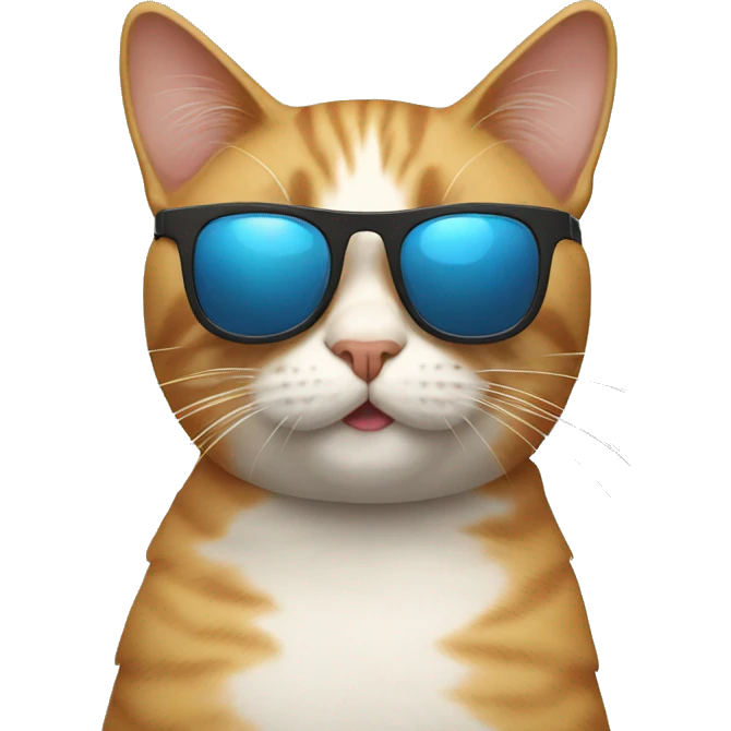 Cat with sunglasses emoji