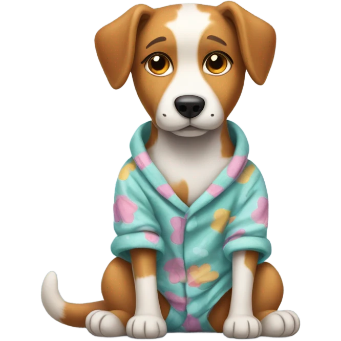 dog wearing pajamas  emoji