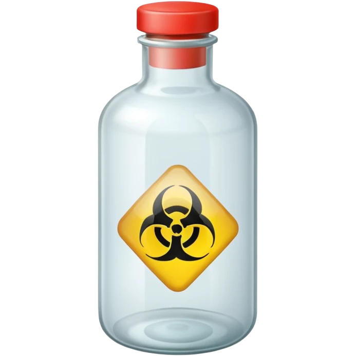 TRANSPARENT BOTTLE WITH "NON-TOXIC" AND "NON-HAZARDOUS" SIGN emoji