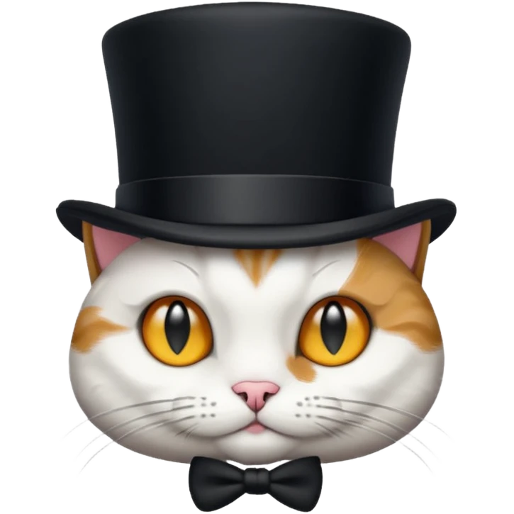 cat wearing a tophat emoji