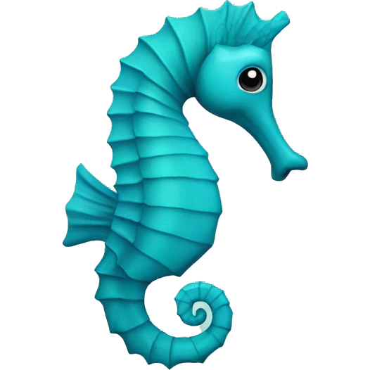 teal and blue seahorse emoji