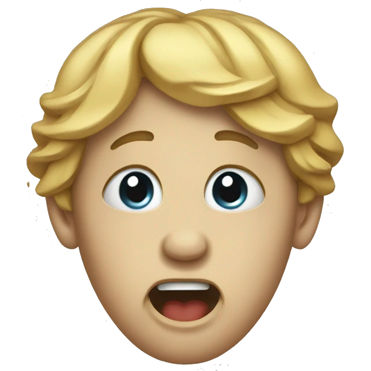 crying head but with a smile  emoji