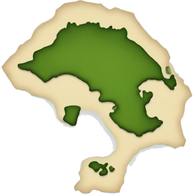 Map image of the shape of The carribean  emoji