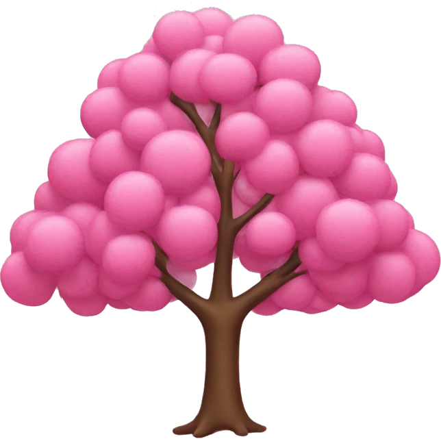 Happy new year pink tree emoji