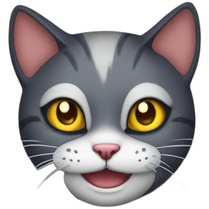 evil cat smiling emoji