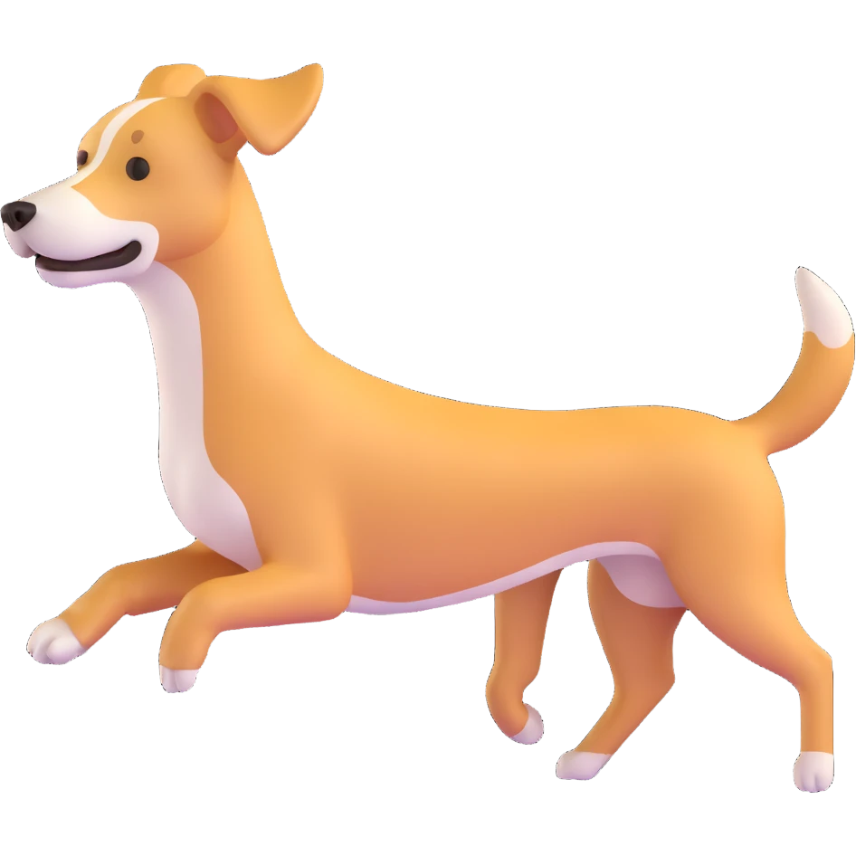 fast running dog emoji