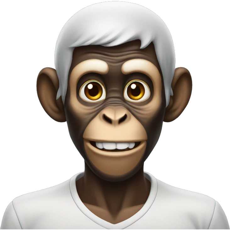 a monkey with a jaw line emoji