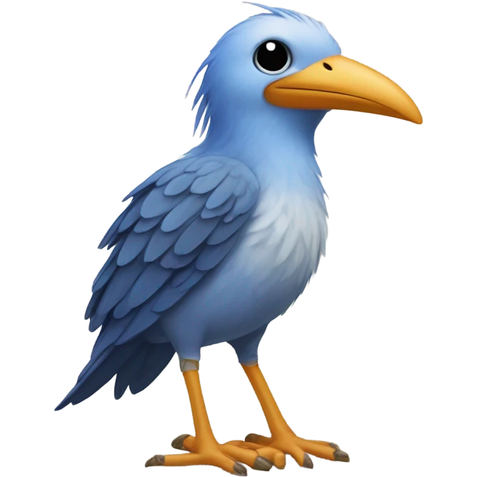Bird with human toes  emoji