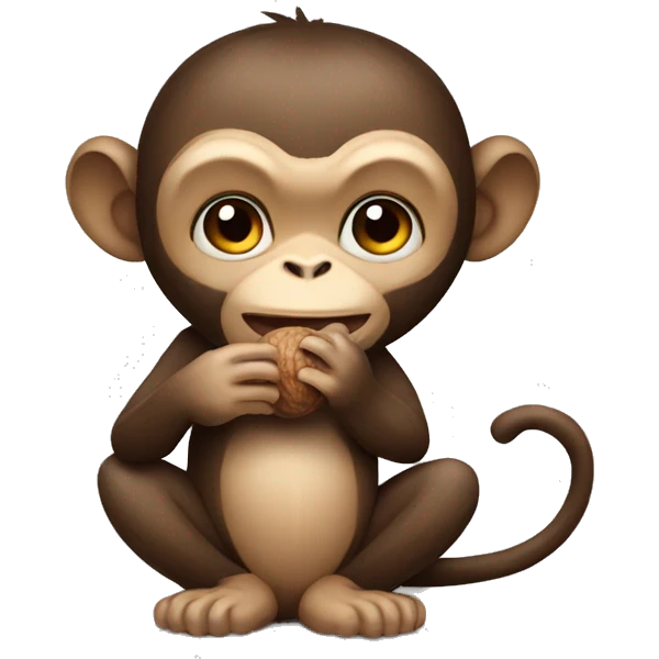 monkey holding a nut emoji