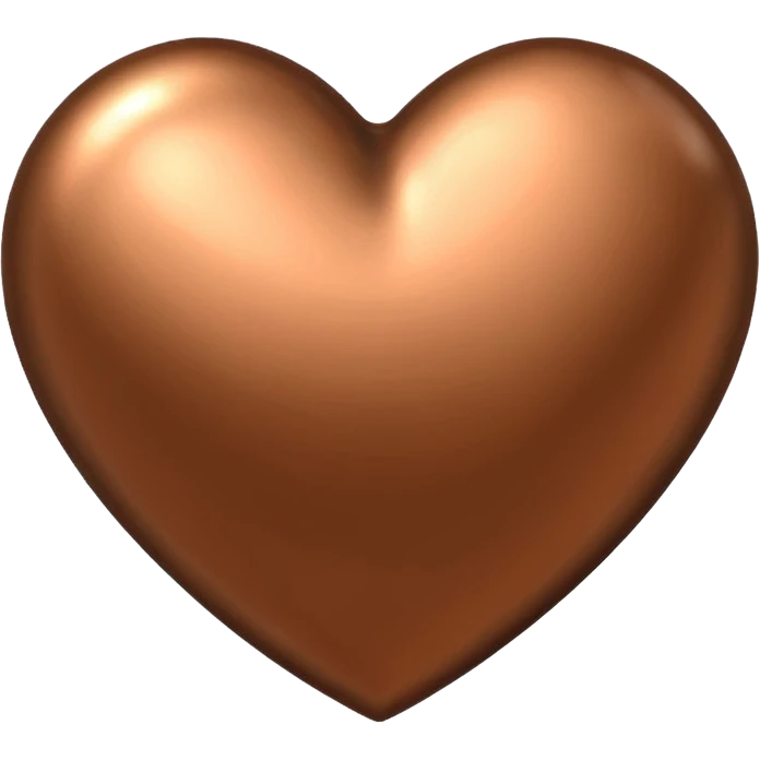 bronze metallic heart emoji