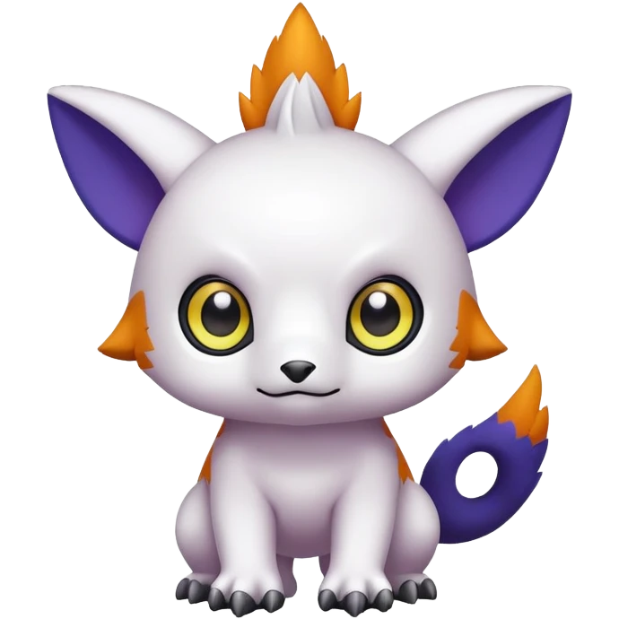 cute kawaii cool Digimon-Fakemon-animal full body emoji