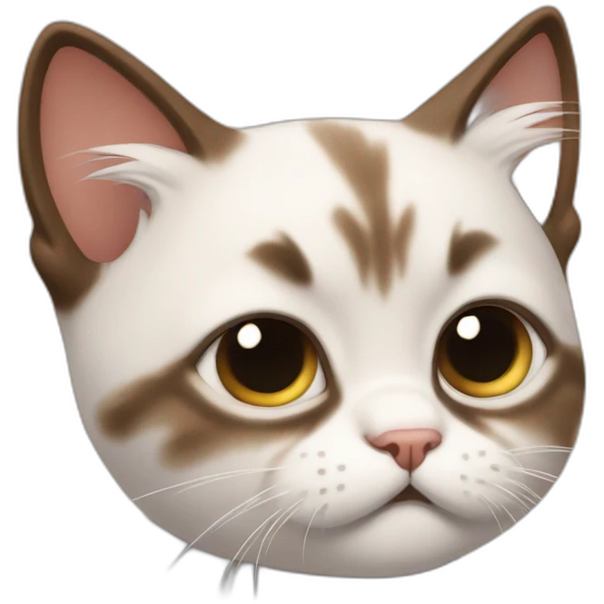 Very cute kitten grumpy emoji
