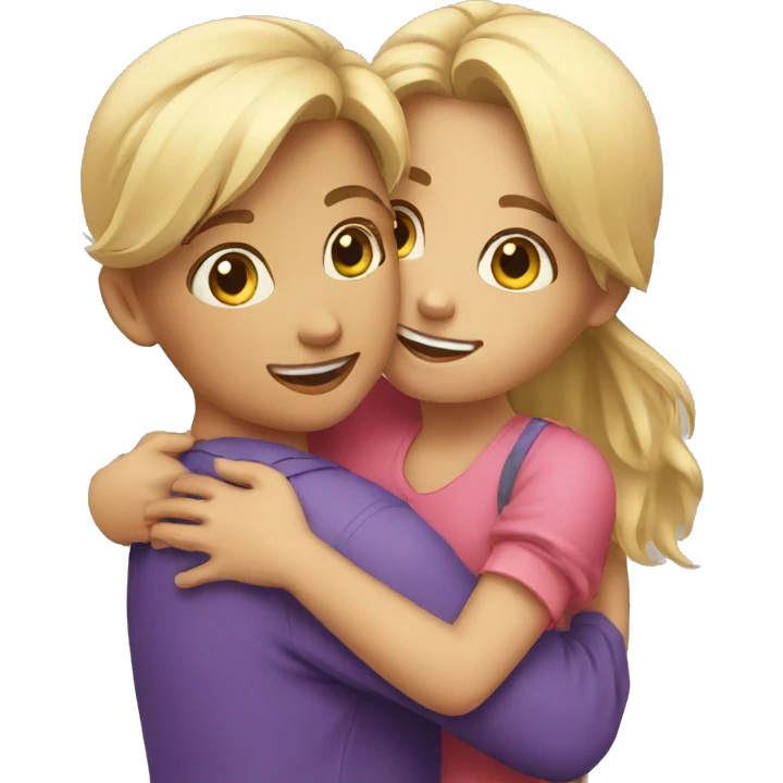 2 girls hug emoji