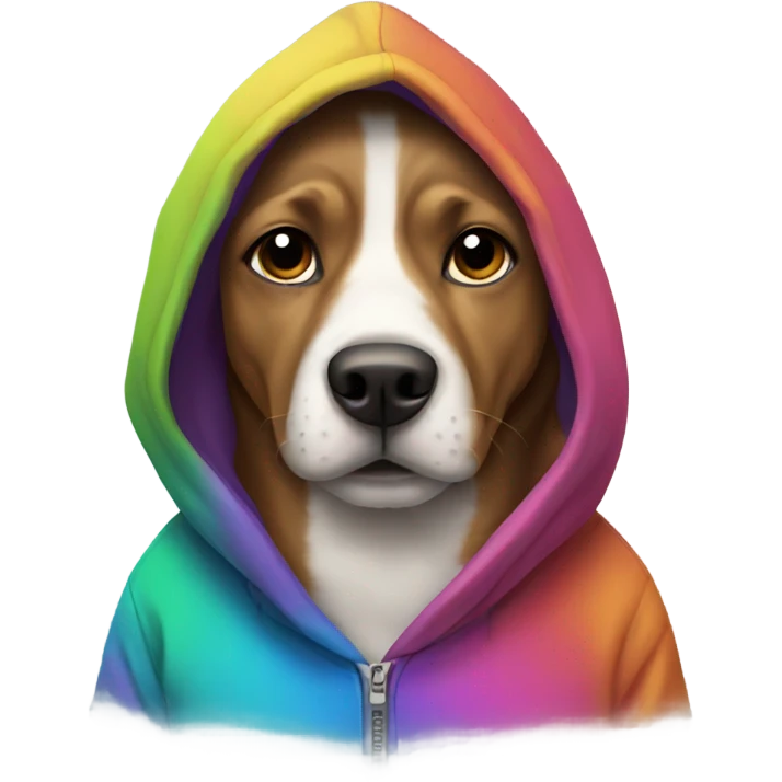 Dog wearing hoodie emoji