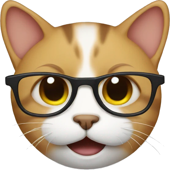 cat crying wearing glasses emoji