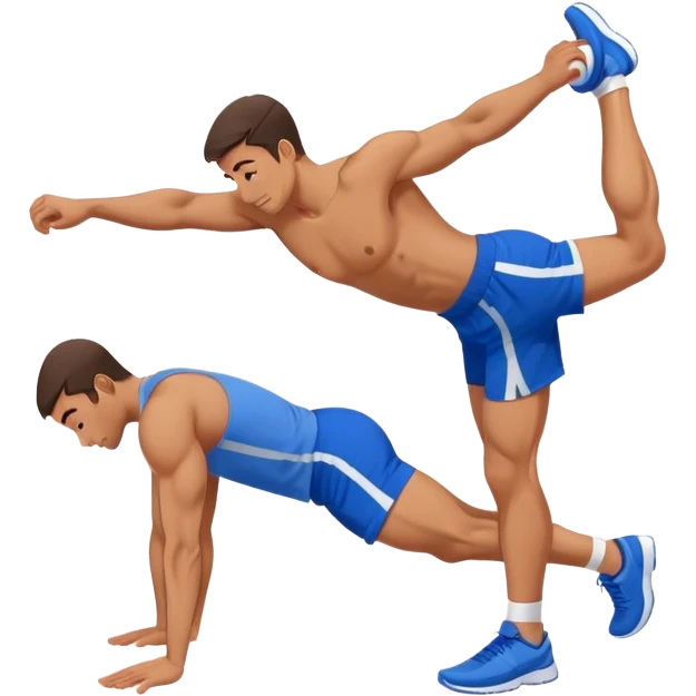 glute-bridges-exercise guy with blue shorts  emoji