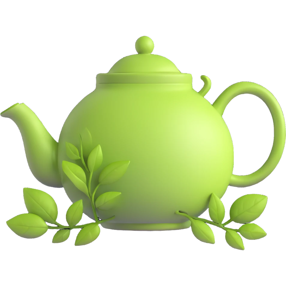 teapot with tea leaves emoji