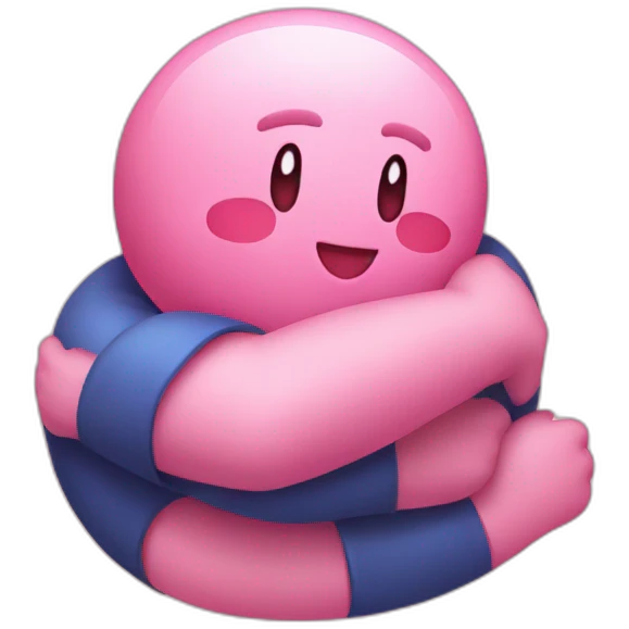 Kirby hug emoji