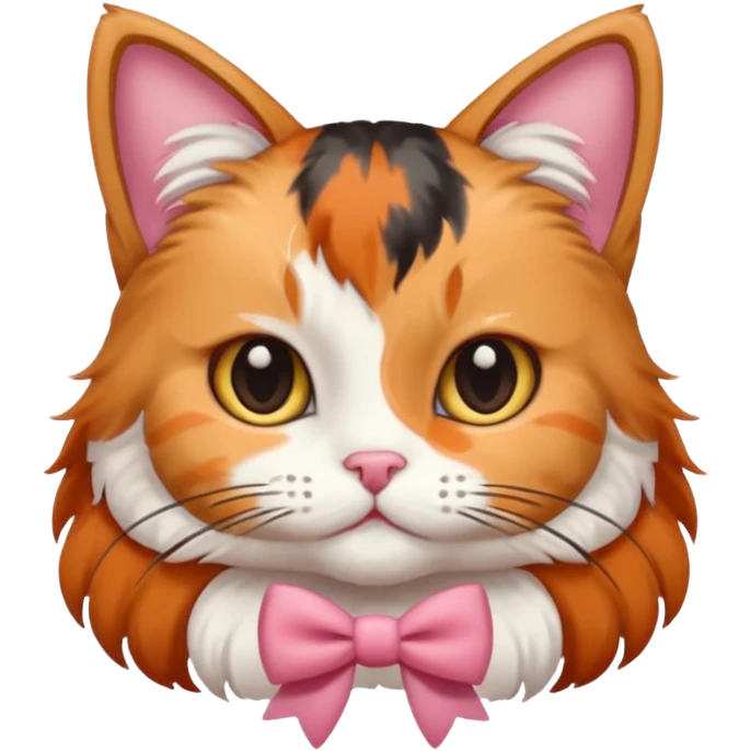 GATITA ENAMORADA CON UN MOÑO emoji