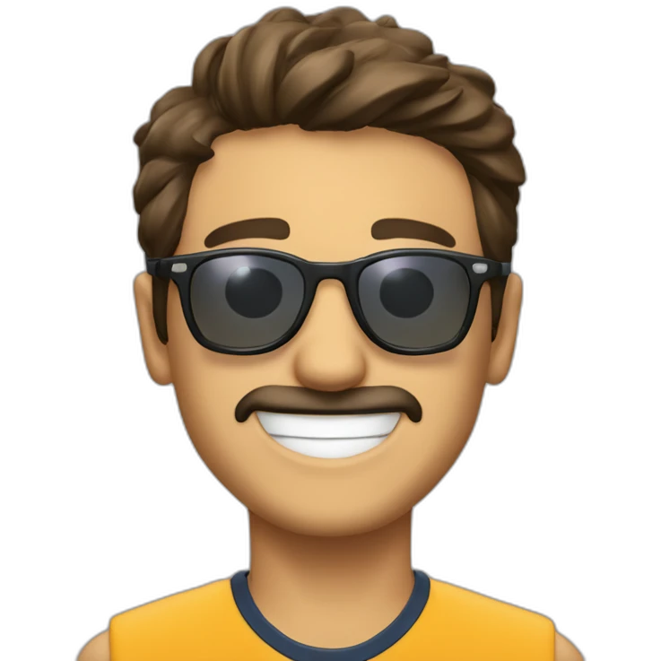 Jorge Toledo con casco y gafas sonriendo emoji