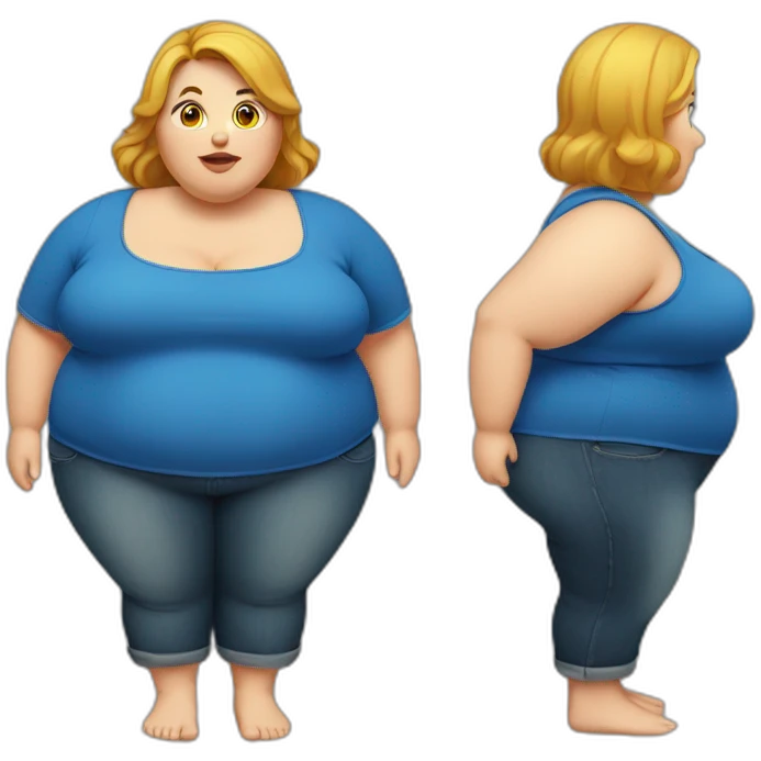 obese-woman-big-belly emoji