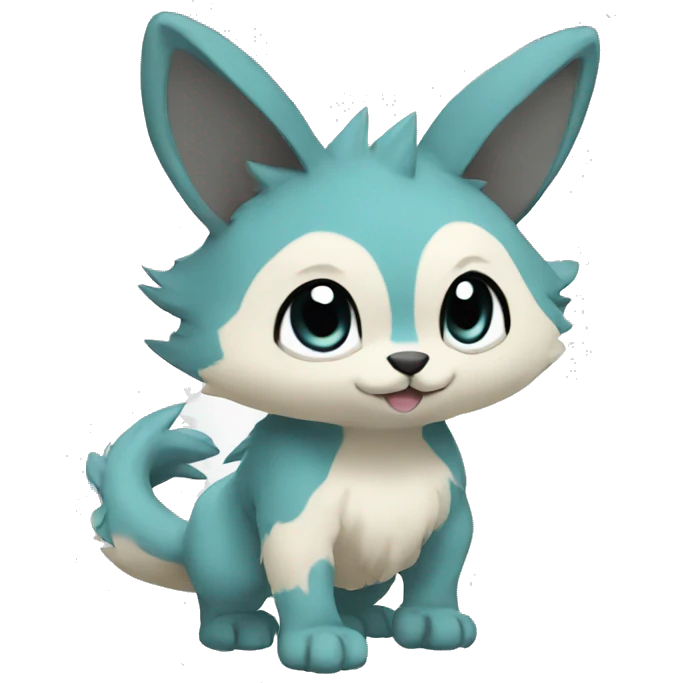 Cute cool animal hybrid Fakemon full body emoji