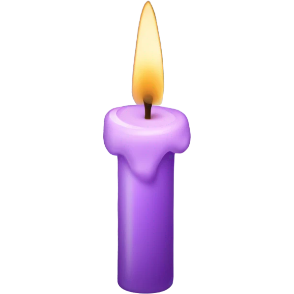 light purple candle emoji