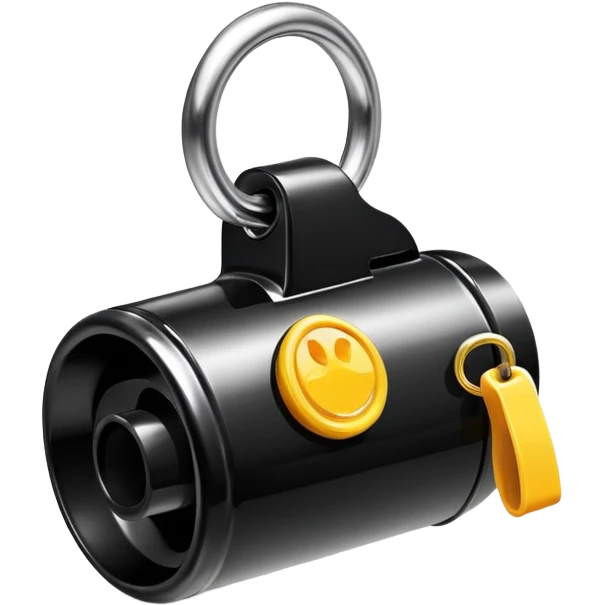 black coach's whistle emoji