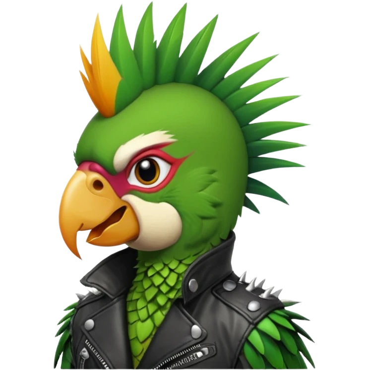 vocalist animal punk parrot emoji