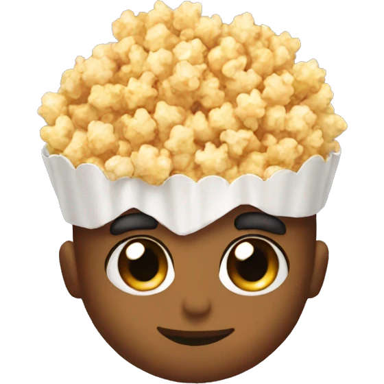 pop corn hair emoji