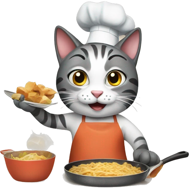 cooking cat emoji